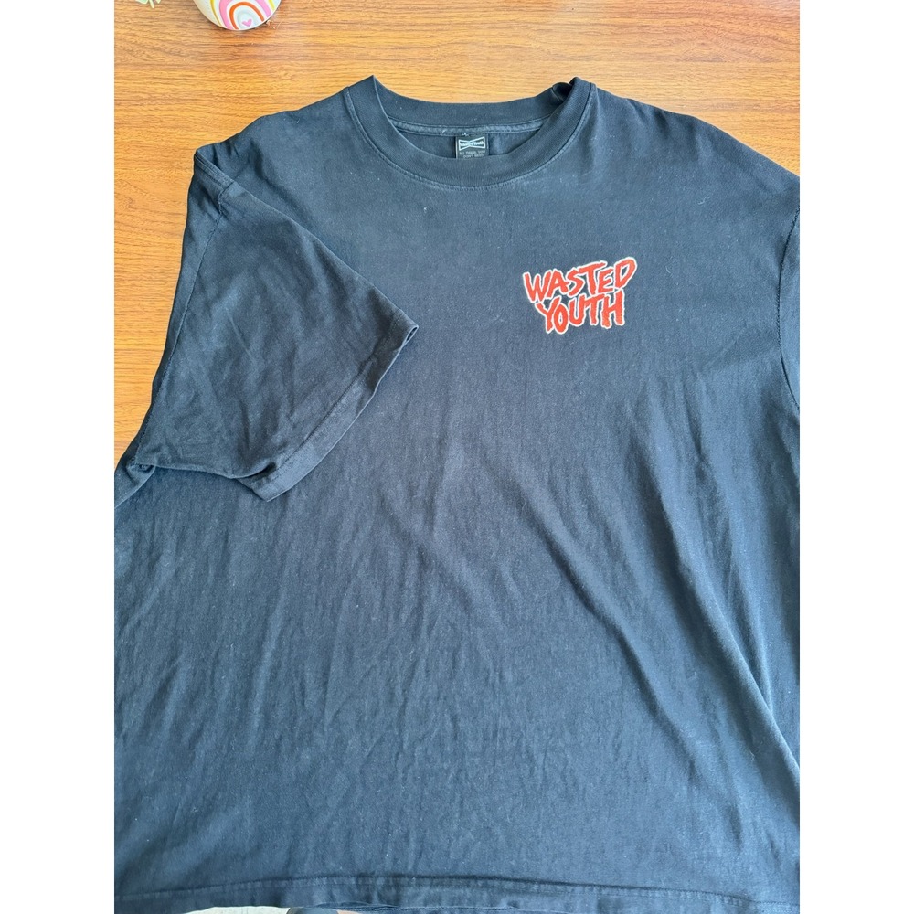 Wasted Youth Verdy Logo Graphic T-Shirt Black XL Streetwear Tee